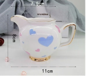 Handcrafted Tea and Coffee Set with Gold Accents – A luxurious gift for mom