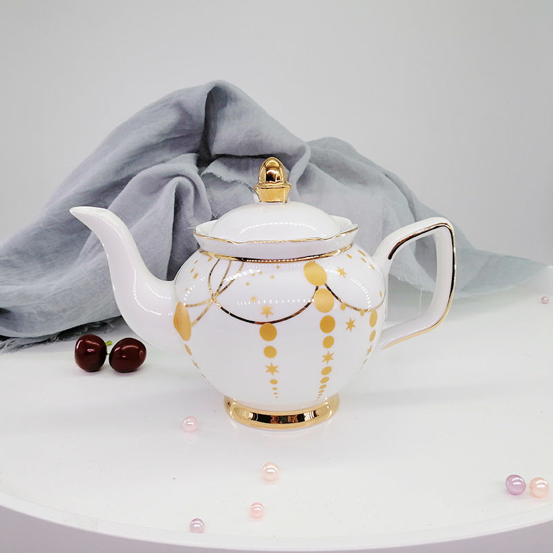 Handcrafted Tea and Coffee Set with Gold Accents – A luxurious gift for mom