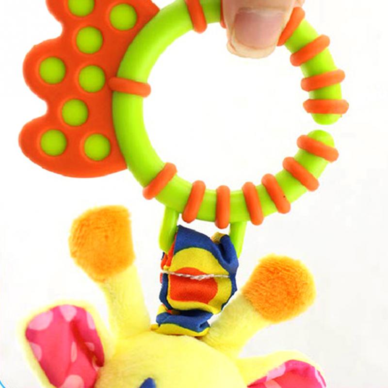 Sonajero de Peluche Jirafa para Bebés con Anillo de Dentición