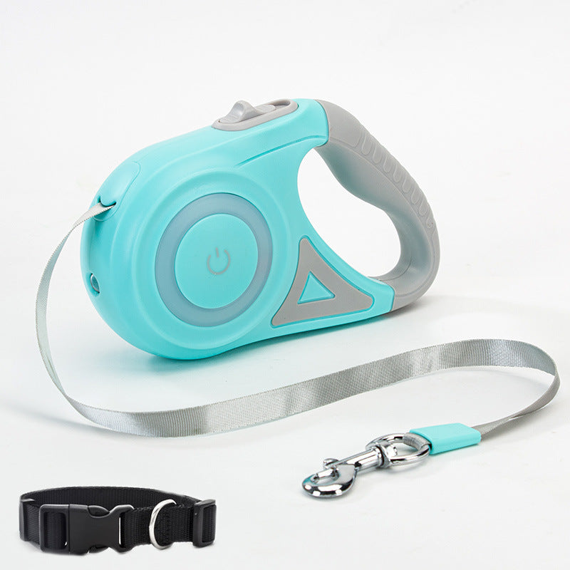 Correa Retráctil Automática para Perros y Gatos con Collar (3 m / 5 m)