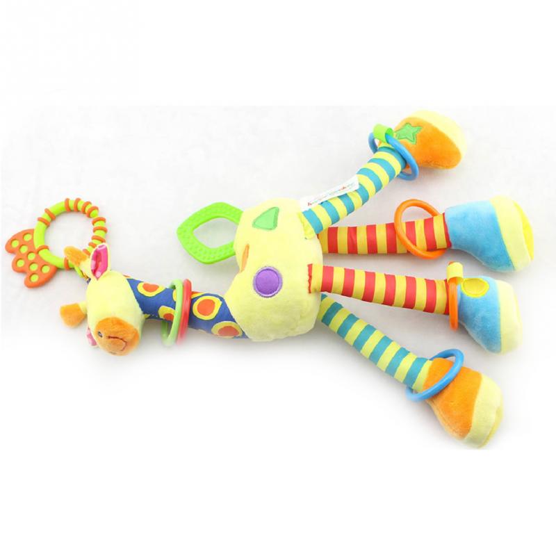 Sonajero de Peluche Jirafa para Bebés con Anillo de Dentición