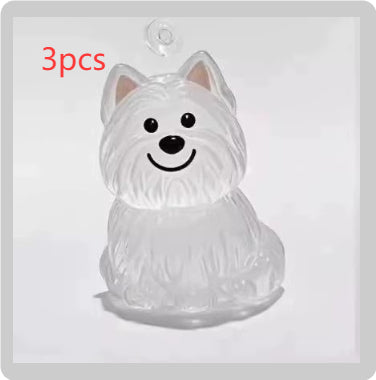 Transparent Case Fuzzy Ball Pendant Pet Hair Storage Keychain