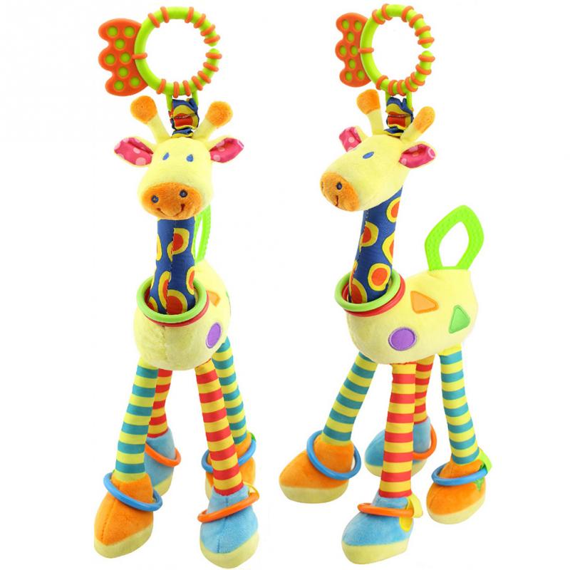 Sonajero de Peluche Jirafa para Bebés con Anillo de Dentición