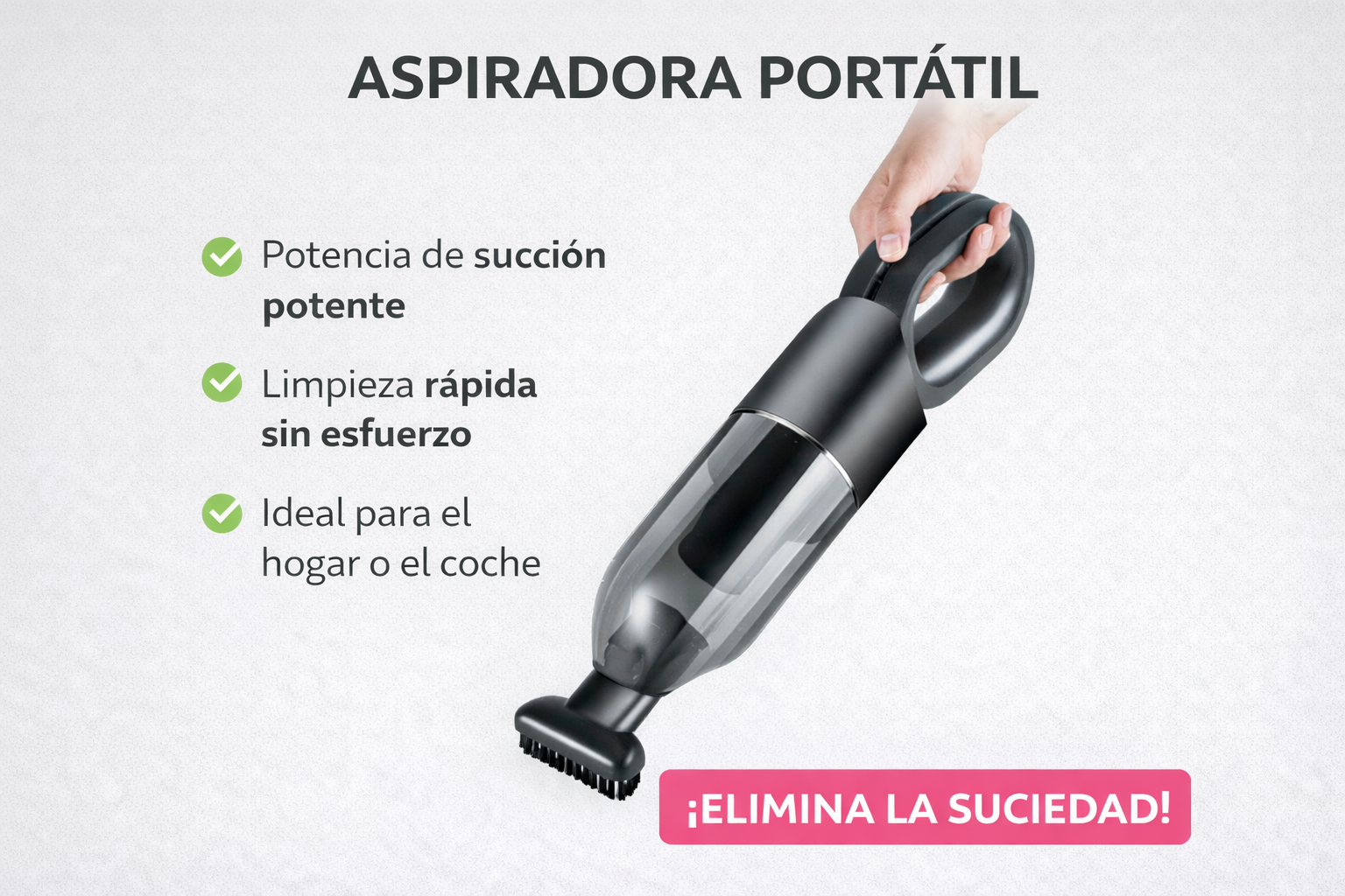 Aspiradora Portátil Inalámbrica para Coche y Hogar