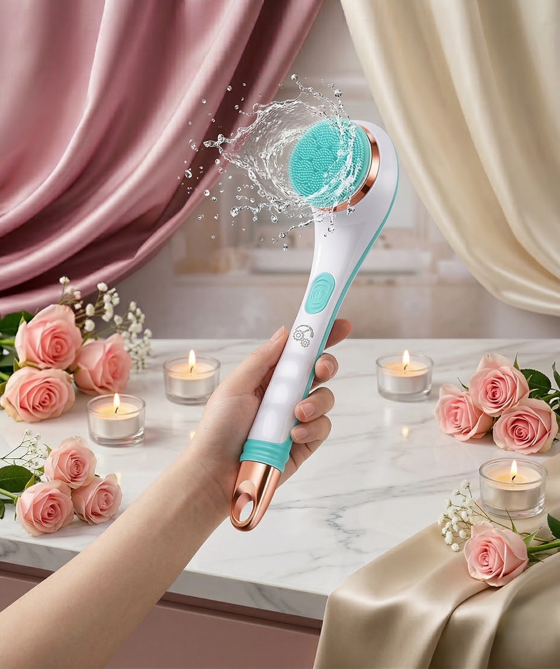 Rechargeable Silicone Electric Body Brush