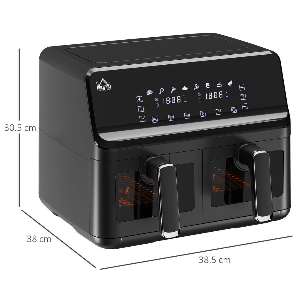 8L Double Basket Air Fryer – 8 in 1 with Digital Display
