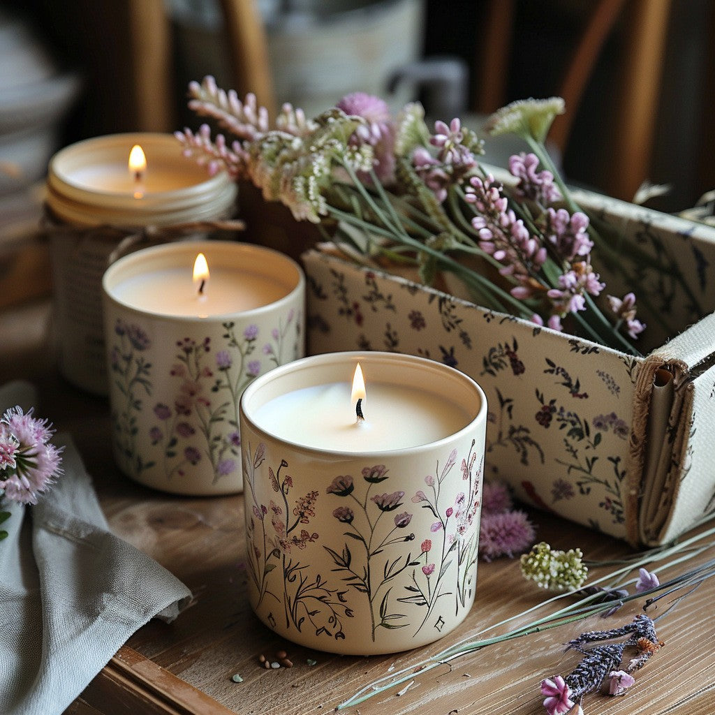 Handmade Scented Candle in a Lavender Mug – A warm hug for mom