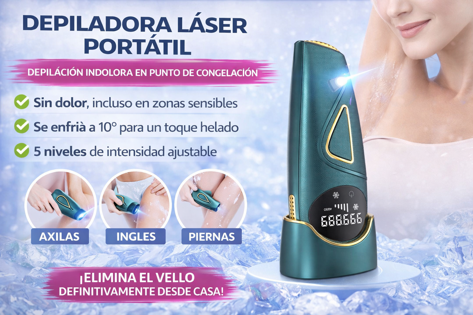 Depiladora laser portatil