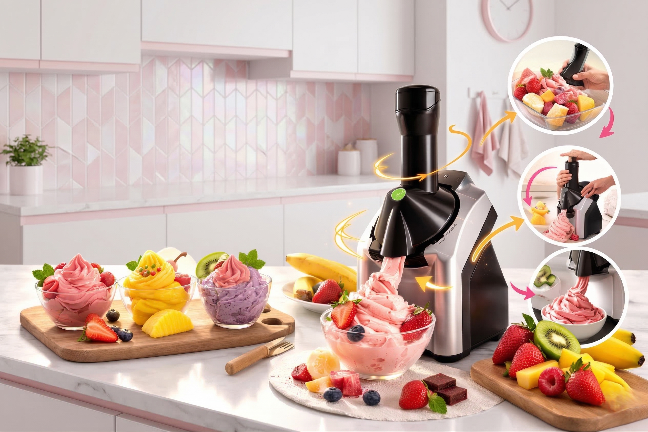 Automatic Machine for Ice Cream and Fruit Desserts