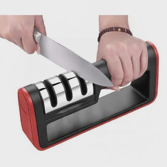 Afilador de Cuchillos Profesional de 3 Etapas con Diamante