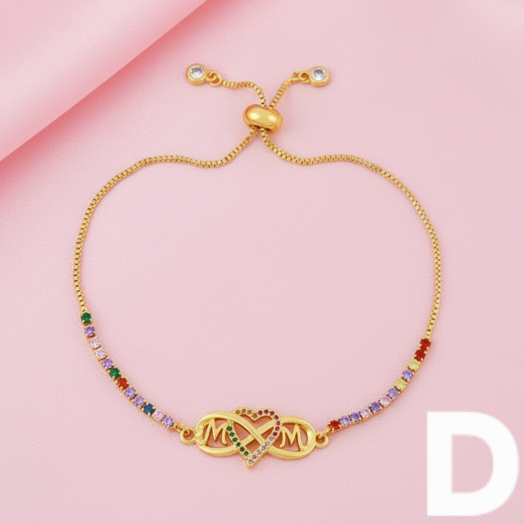 Pulsera “MOM” con Brillo de Amor
