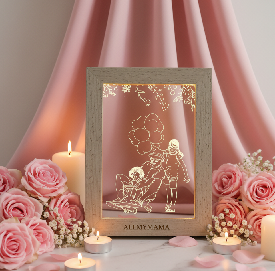 3D LED Lamp with Personalized Photo and Text